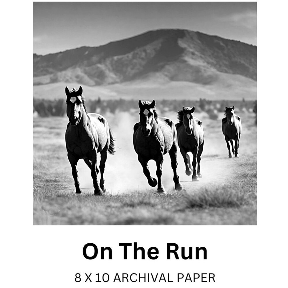 ORIGINAL PHOTO OF WILD HORSES ON THE PLAINS IN MONTANA 8 X 10 UNFRAMED
